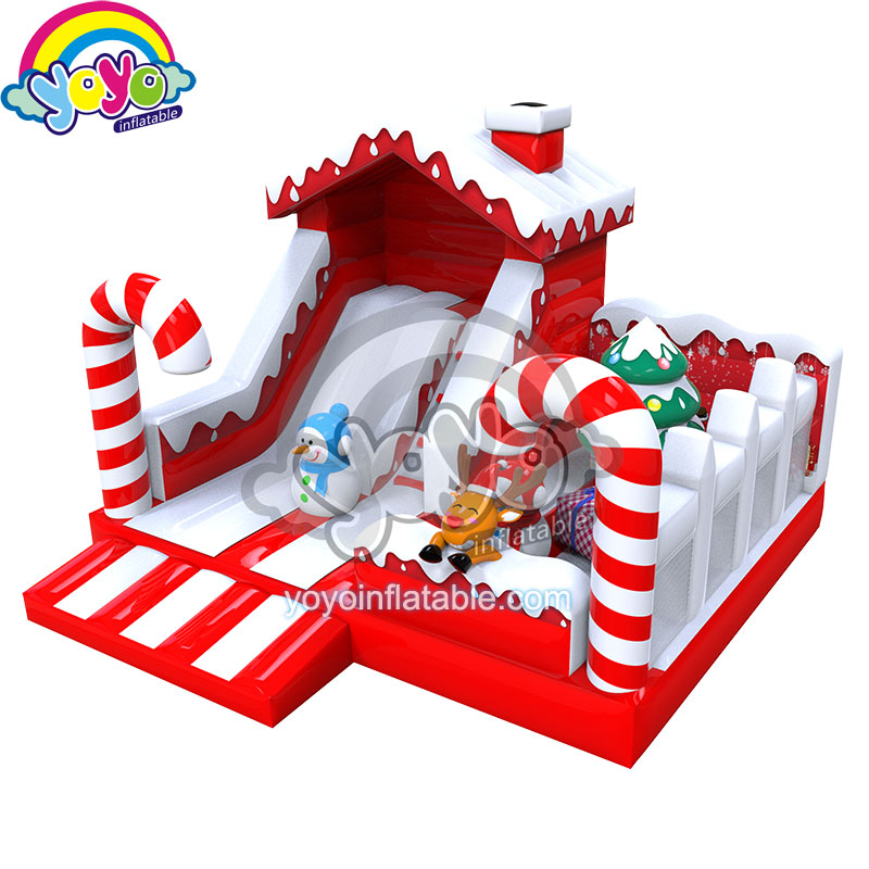 Inflatable Christmas Snowman Bouncer Slide Combo YY-NCO18816 (2) Inflatable Christmas Snowman Bouncer Slide Combo YY-NCO18816