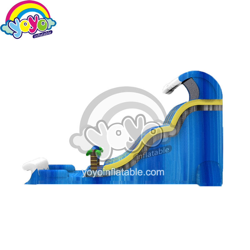 24ft Blue Marble Coconut Tree Inflatable Water Slide YNWSL-2005 (2)