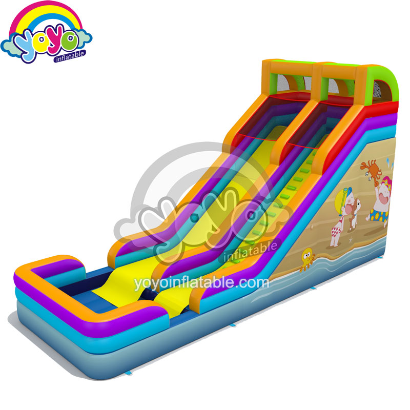 16ft Inflatable Beach Themed Water Slide YWSL-2001 (1)