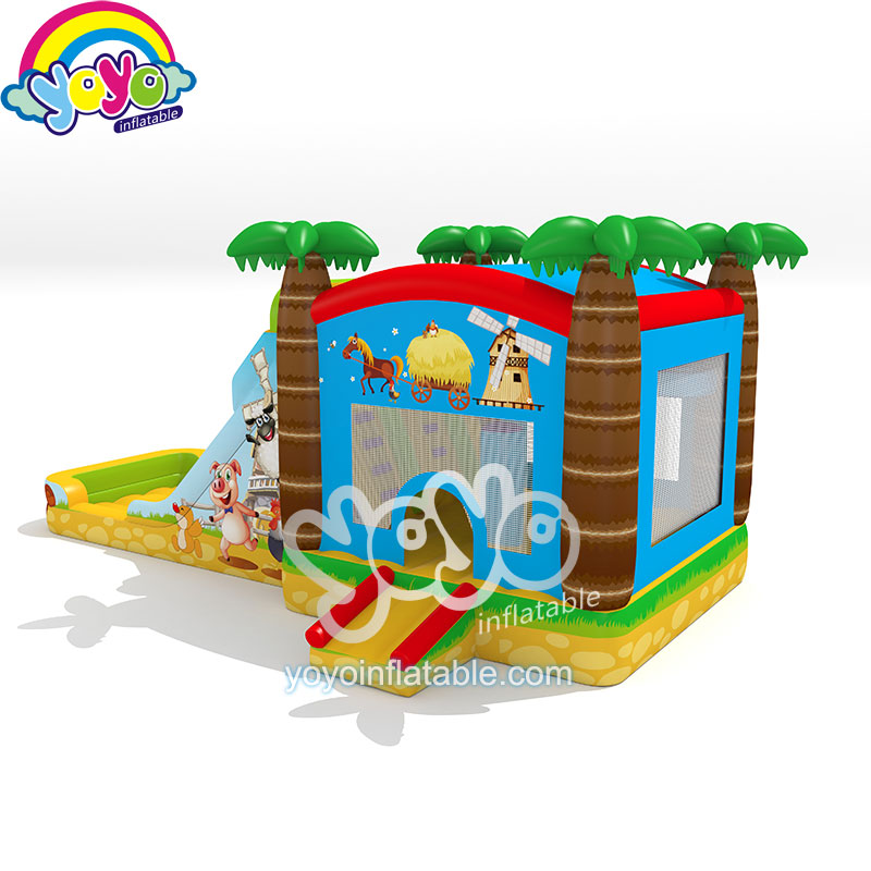 28ft Farm Windmill Inflatable Wet Slide Combo YY-NWCO2122-03