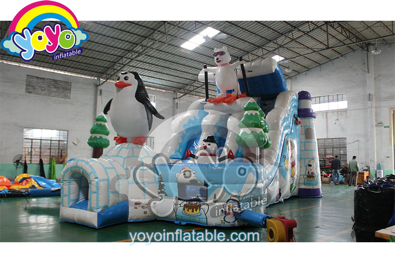 YY-DSL17009 (2) Antarctic Penguin Ski Park Inflatable Slide YY-DSL17009