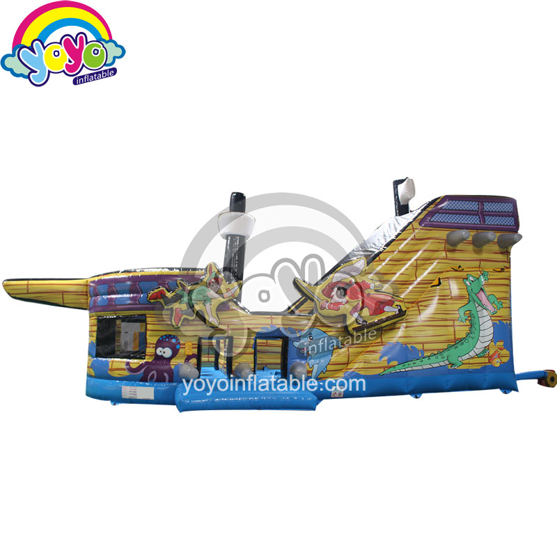 YY-DSL18018 (1) 20ft H Peter Pan Pirate Ship Inflatable Slide YY-DSL18018