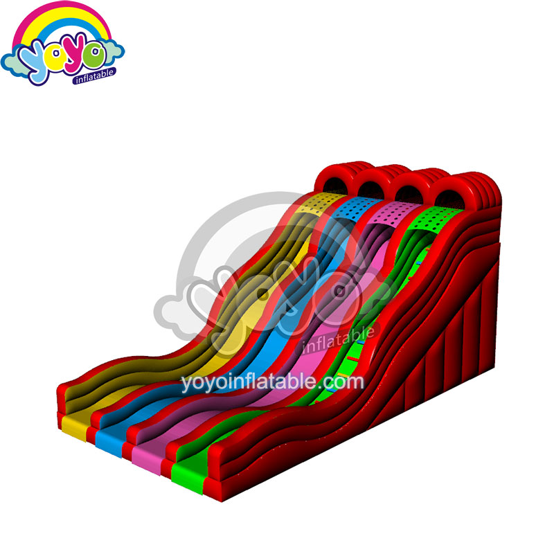 YY-DSL21190 (1) 20' H Candy Color Triple Lanes Inflatable Slide YY-DSL21190