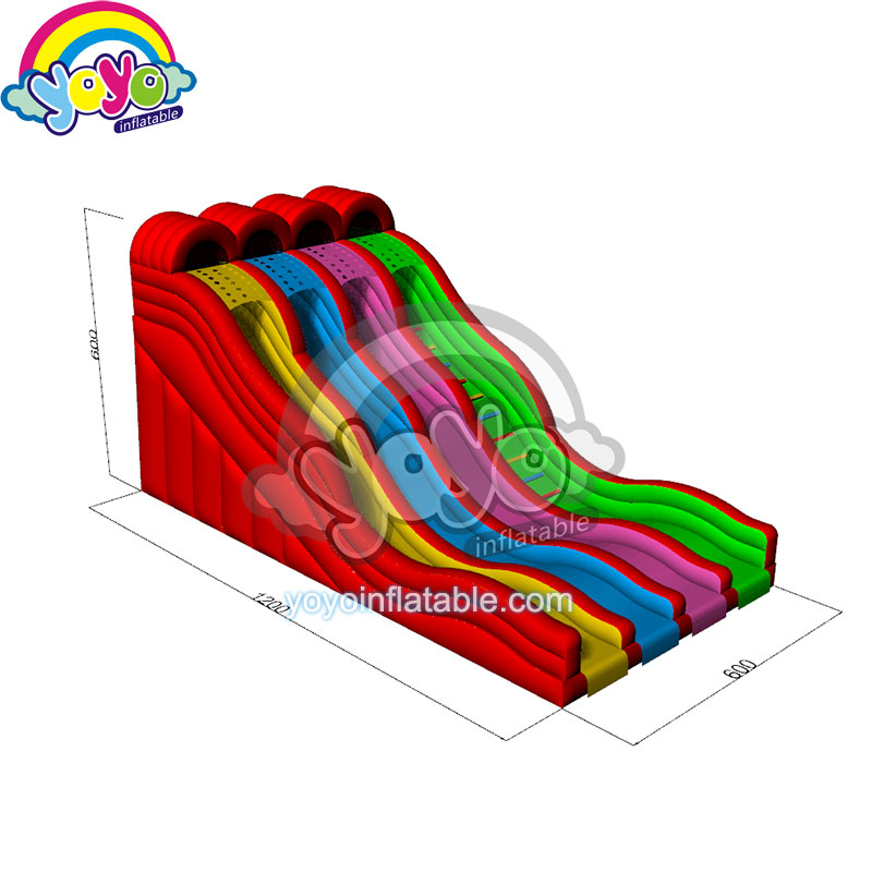 YY-DSL21190 (4) 20' H Candy Color Triple Lanes Inflatable Slide YY-DSL21190