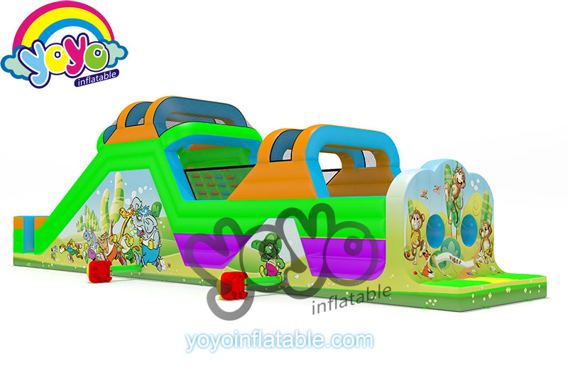 YY-NOB171002 (2) Animal Race Inflatable Obstacle Course for Kids YY-NOB171002