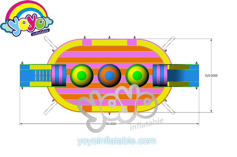 YY-NSP2121 (3) 50ft Candy Colors Inflatable Leaps and Bounds YY-NSP2121