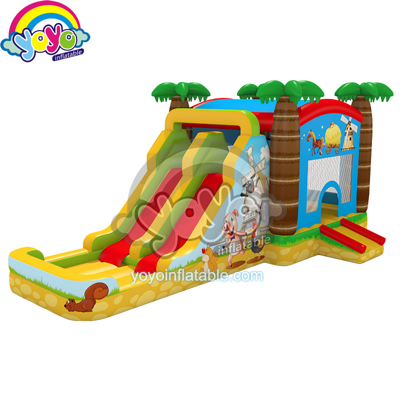 YY-NWCO2122 (1) 28ft Farm Windmill Inflatable Wet Slide Combo YY-NWCO2122