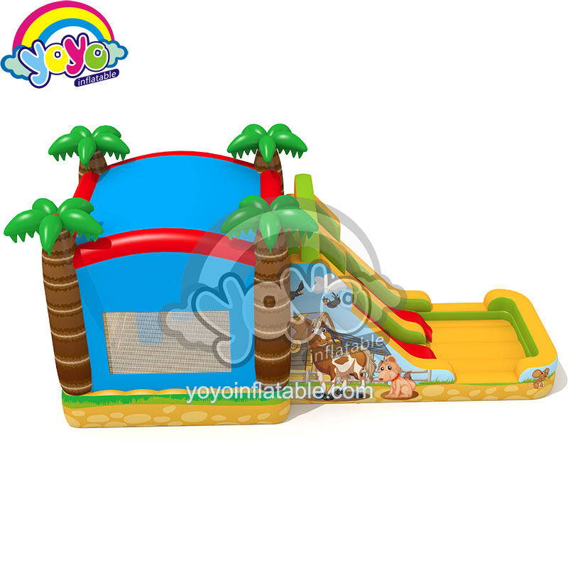 YY-NWCO2122 (2) 28ft Farm Windmill Inflatable Wet Slide Combo YY-NWCO2122