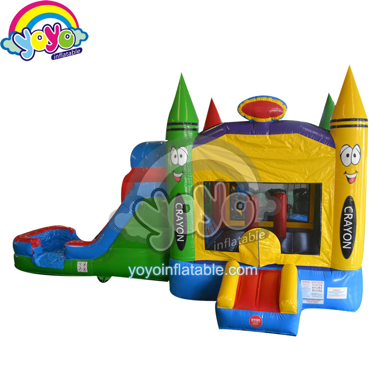YY-WCO15106 (1) 28ft Colorful Crayon Inflatable Wet/Dry Combo YY-WCO15106