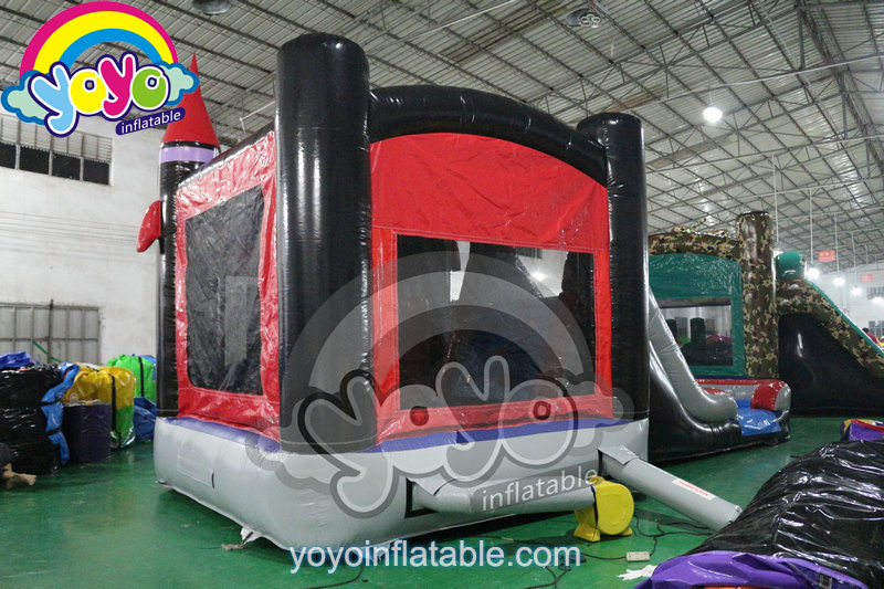 YY-WCO16015 (2) 28ft Space Rocket Inflatable Castle Wet/Dry Combo YY-WCO16015