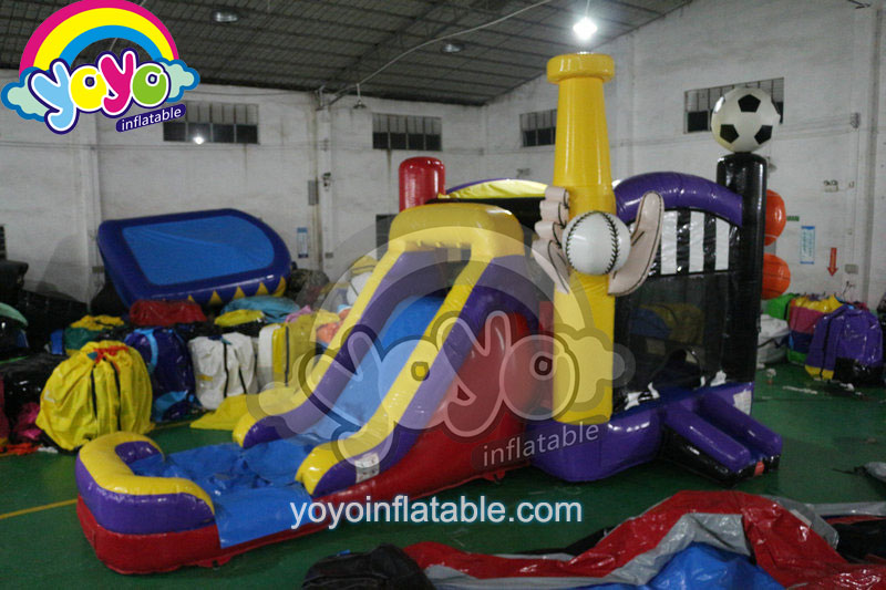 YY-WCO16017 (2) 28ft Sports Theme Bouncy Castle Wet/Dry Combo YY-WCO16017