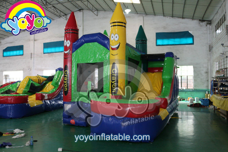YY-WCO16020 (2) 5-In-1 Crayon Bounce House Wet/Dry Combo YY-WCO16020