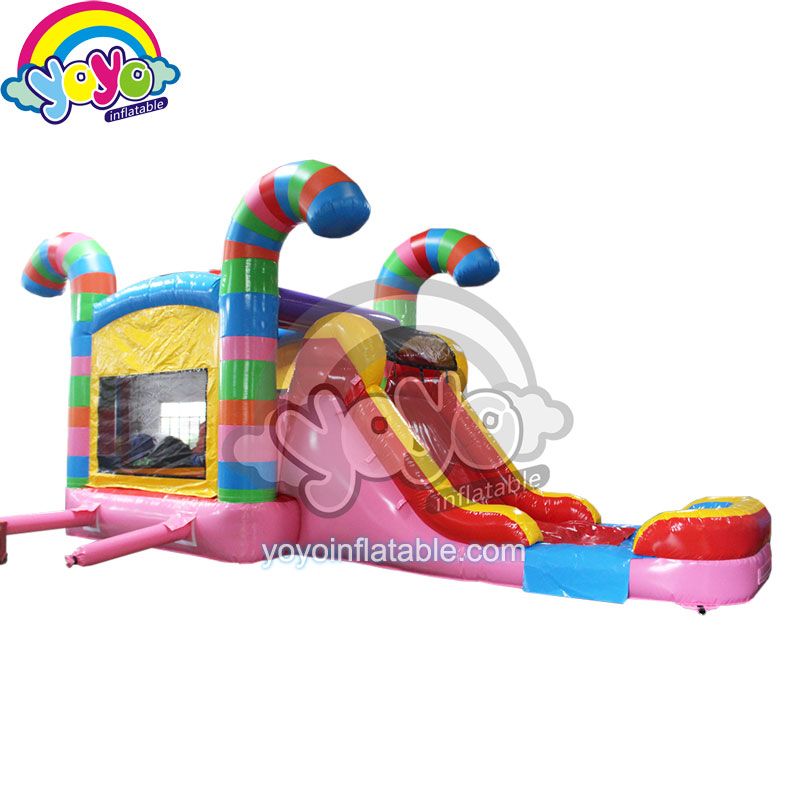YY-WCO18011 (2) Cute Candy Castle Infltable Wet/Dry Combo YY-WCO18011