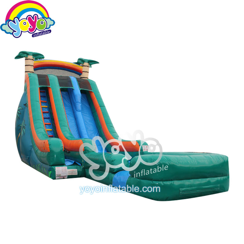 YY-WSL140041 (1) 22ft H Dual Plam Tree Inflatable Water Slide YY-WSL140041