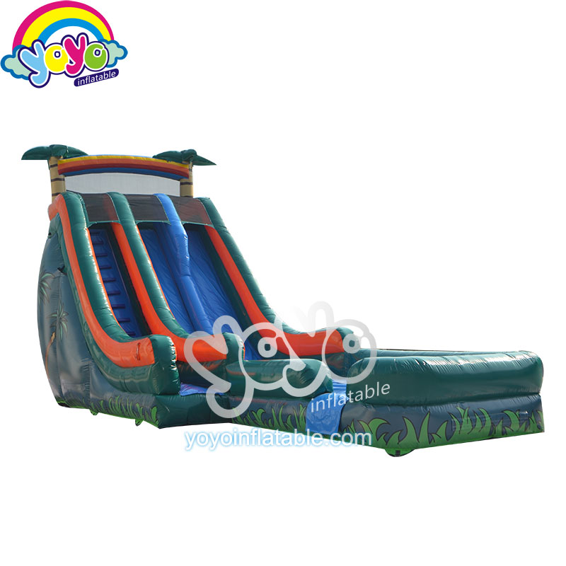 YY-WSL140041 (4) 22ft H Dual Plam Tree Inflatable Water Slide YY-WSL140041