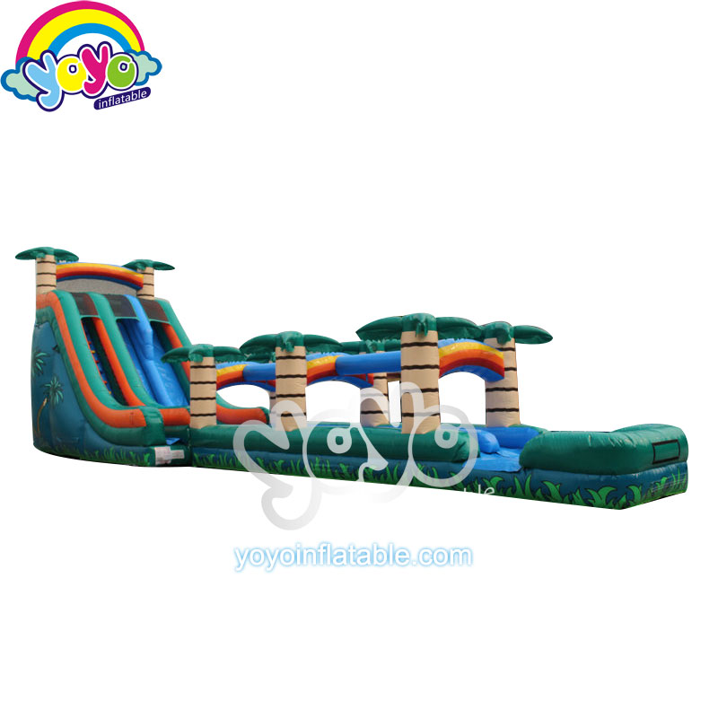YY-WSL16018 (2) 22ft H Tropical Trees Inflatable Slip and Slide YY-WSL16018