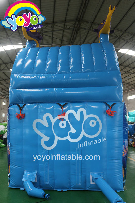 YY-WSL16048 (3) 16ft H Dolphin Inflatable Single Water Slide YY-WSL16048