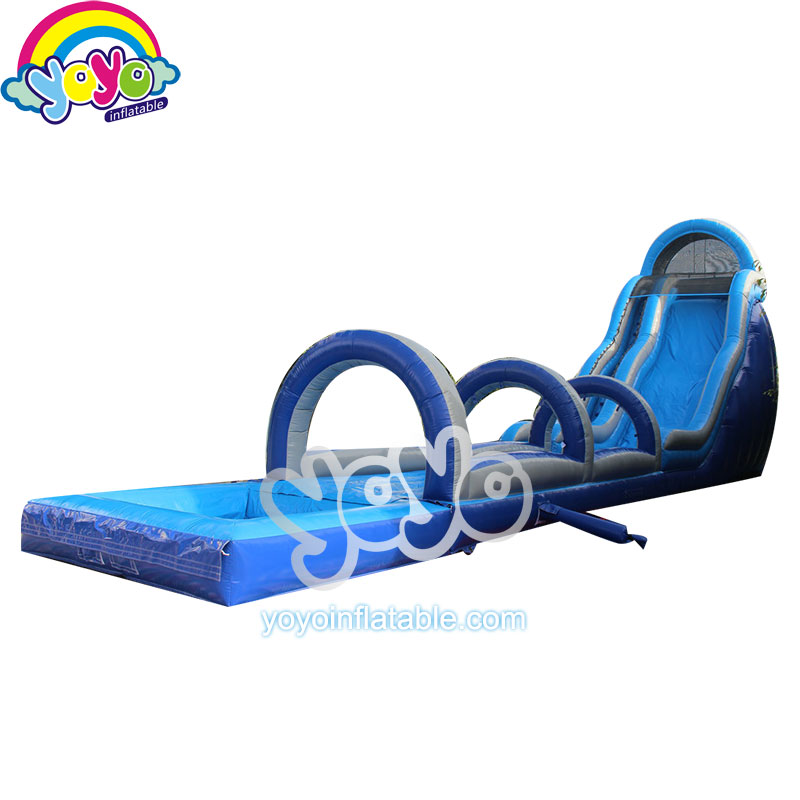 YY-WSL16052 (3) 28ft H Blue Inflatable Single Water Slip N Slide YY-WSL16052