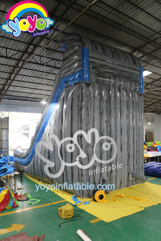 YY-WSL19010 (2) 23' H Grey Marble Dual Inflatable Water Slide YY-WSL19010