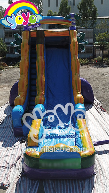 Dinosaur Single Lane Marble Tropical Water Slip and Slide (3) Dinosaur Single Lane Marble Tropical Water Slip and Slide (3)