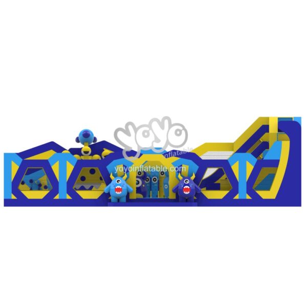 Yellow and Blue Alien Monster inflatable theme park YY-BP230401 (5)