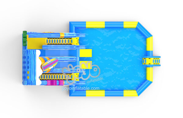 Beach Coconut Tree Inflatable Water Slide with Pool YY-WSL23064 4