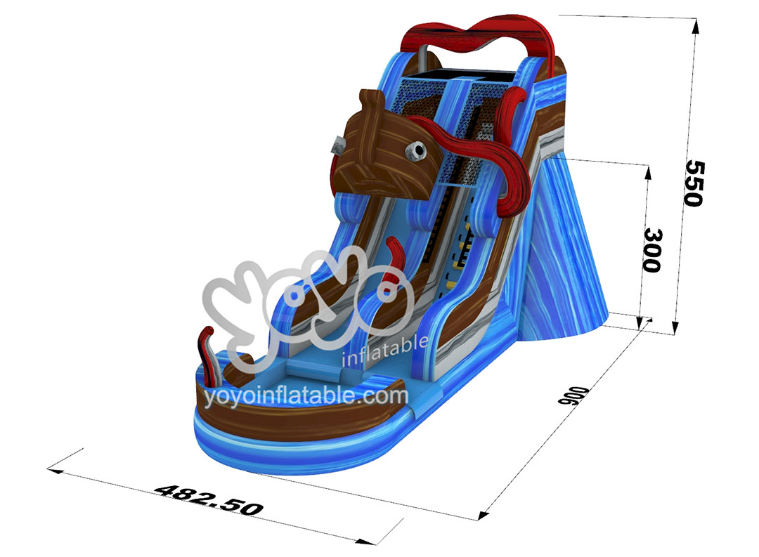 Commercial Inflatable Water Slide YY-WSL23066-B (2) Commercial Inflatable Water Slide YY-WSL23066-B 2