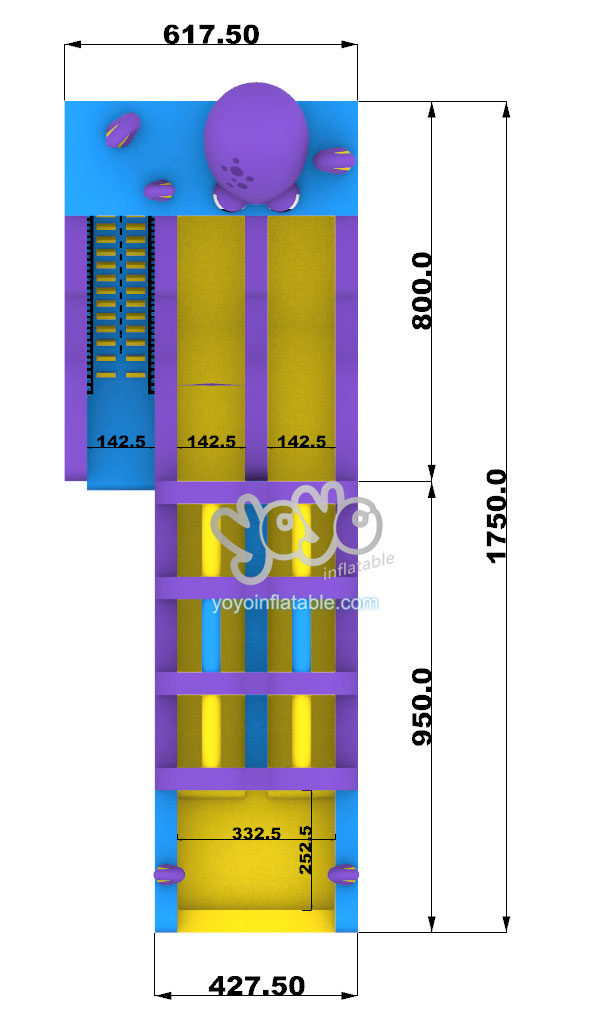 Giant Octopus Commercial Inflatable Water Slide YY-WSL23067 (4) Giant Octopus Commercial Inflatable Water Slide YY-WSL23067 4