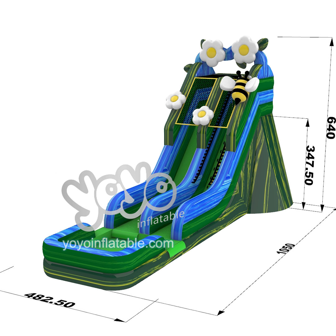 Honey Bee Commercial Grade Inflatable Water Slide YY-WSL23065-D (1) Honey Bee Commercial Grade Inflatable Water Slide YY-WSL23065-D 1