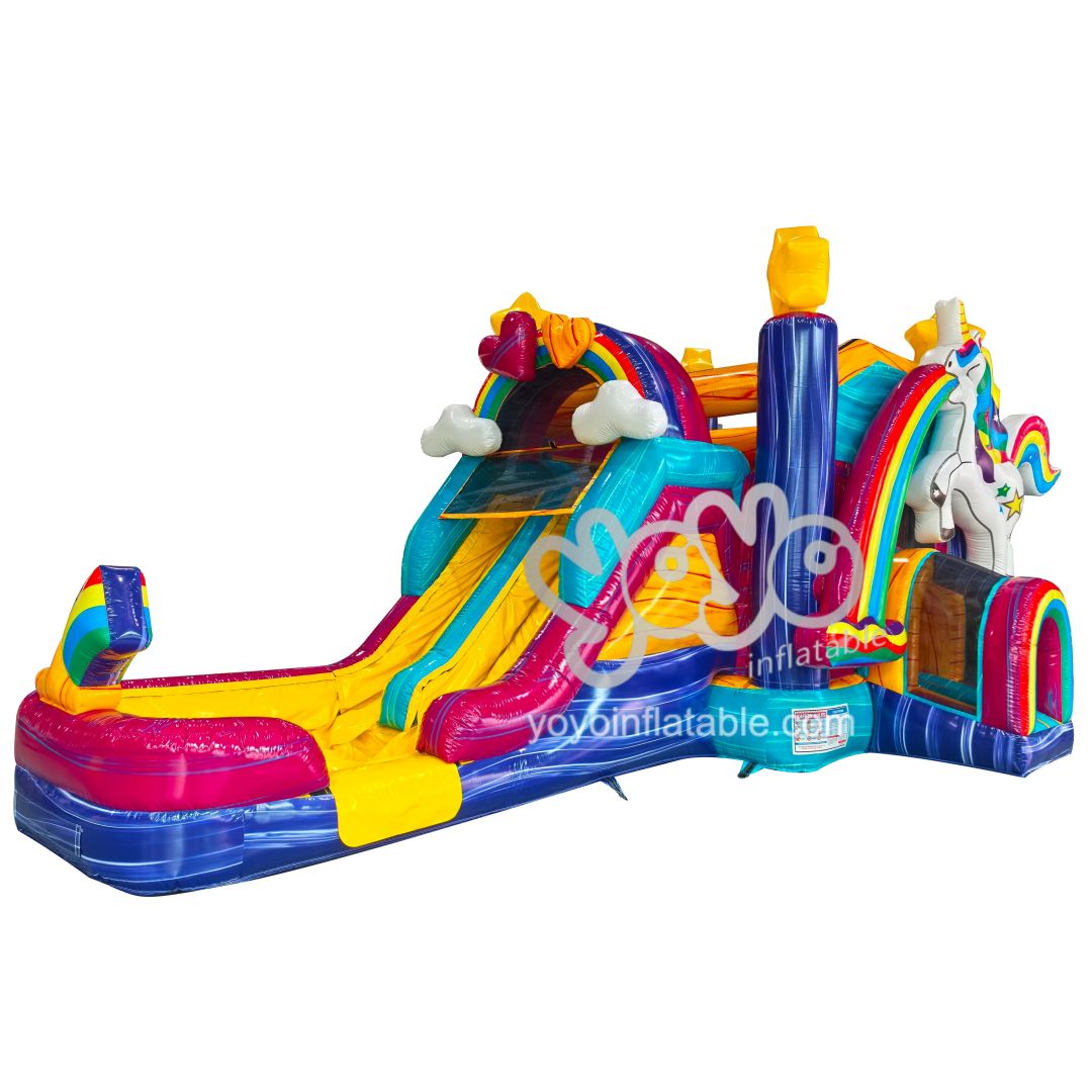 Unicorn Wet Dry Bounce House Slide Combo YY-WCO23086-B Unicorn Wet Dry Bounce House Slide Combo YY-WCO23086-B