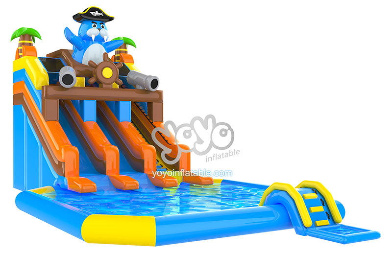 Captain Seal Inflatable Pool Slide YY-WSL240501 (3) Captain Seal Inflatable Pool Slide YY-WSL240501 (3)