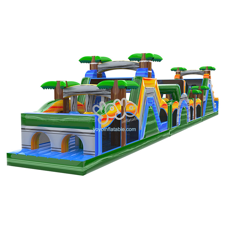 Tropical Commercial Inflatable Obstacle Course YY-OB240701-B (1) Tropical Commercial Inflatable Obstacle Course YY-OB240701-B (1)
