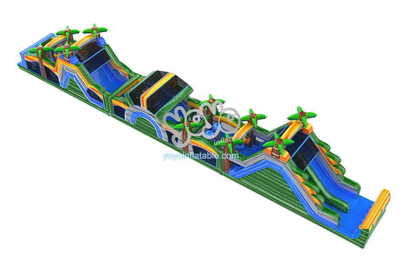 Tropical Commercial Inflatable Obstacle Course YY-OB240701-B (3) Tropical Commercial Inflatable Obstacle Course YY-OB240701-B (3)
