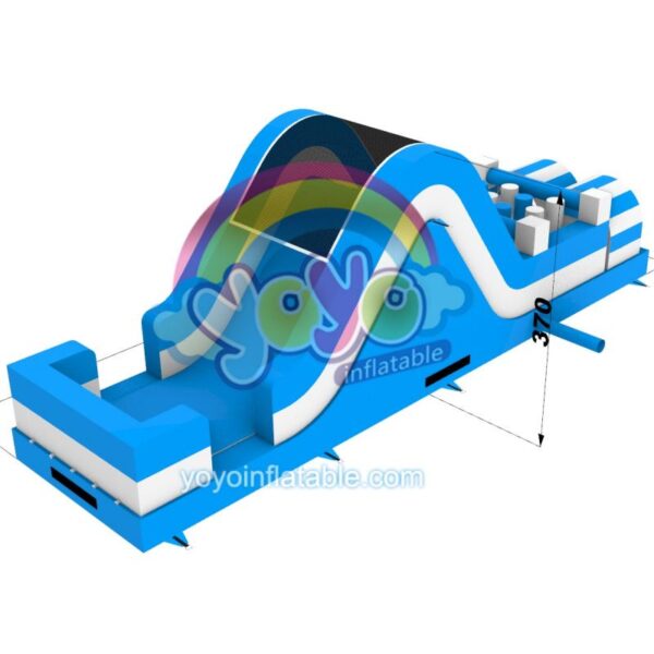 Blue White Inflatable Obstacle Course Bounce House YY-OB250315 (2)