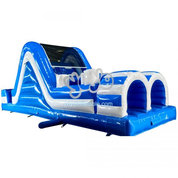 Blue White Inflatable Obstacle Course Bounce House YY-OB250315