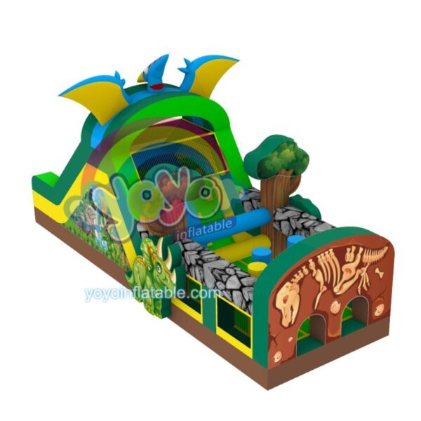 Dinosaurs Themed Inflatable Obstacle Course Jumper YY-OB250213 (1)