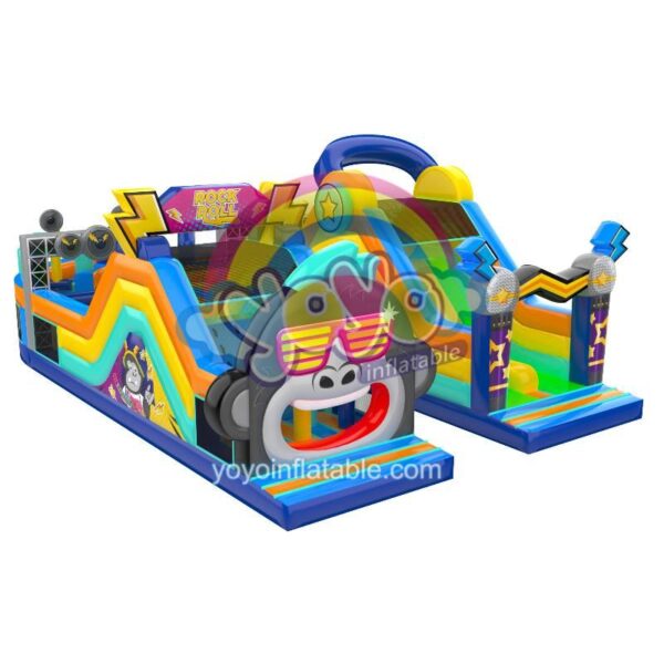 Rock Chimpanzee U-Shaped Inflatable Obstacle Course YY-OB250420 (1)
