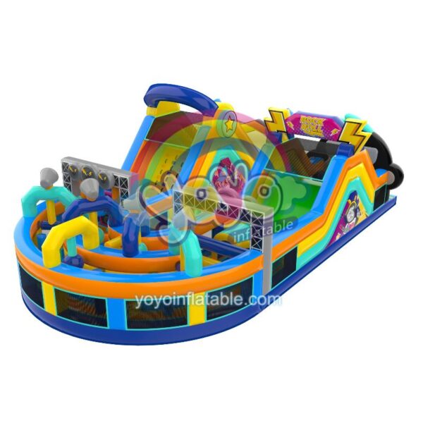 Rock Chimpanzee U-Shaped Inflatable Obstacle Course YY-OB250420 (2)
