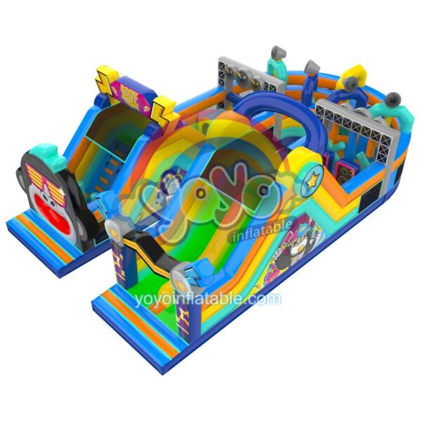 Rock Chimpanzee U-Shaped Inflatable Obstacle Course YY-OB250420 (3)