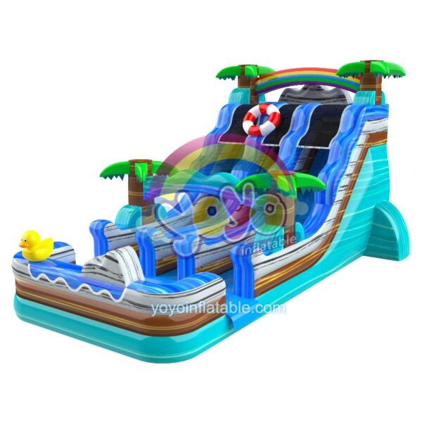 Summer Beach Marble Inflatable Water Slide YY-WSL250321 (2)