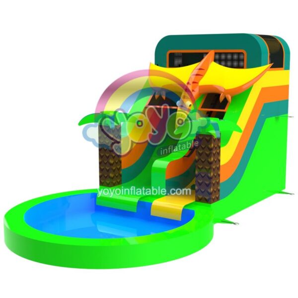 Dinosaur Themed Commercial Inflatable Water Slide YY-WSL250426 (1)