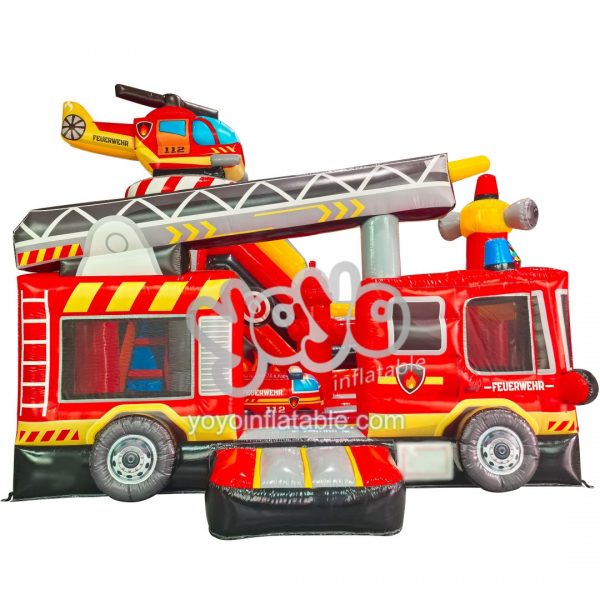 Fire Rescue Brigade Dry Inflatable Slide Combo YY-CO250637