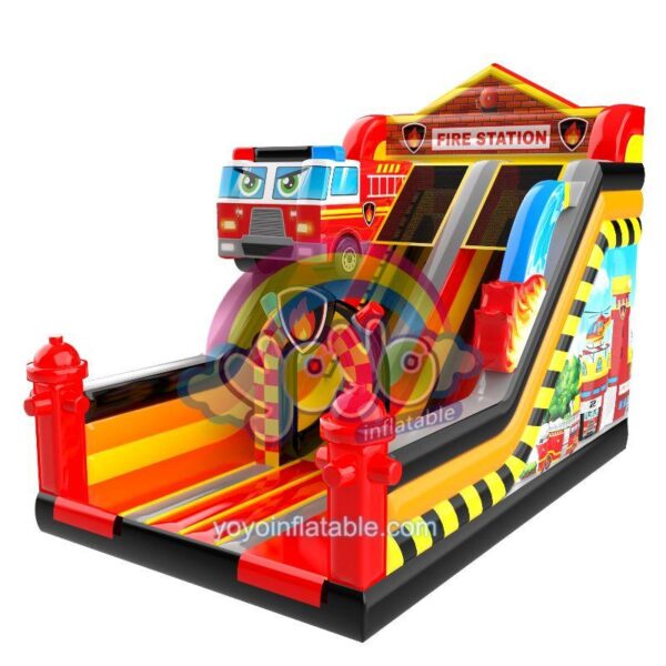 Fire Station Commercial Dry Inflatable Slide YY-SL250619 (1)