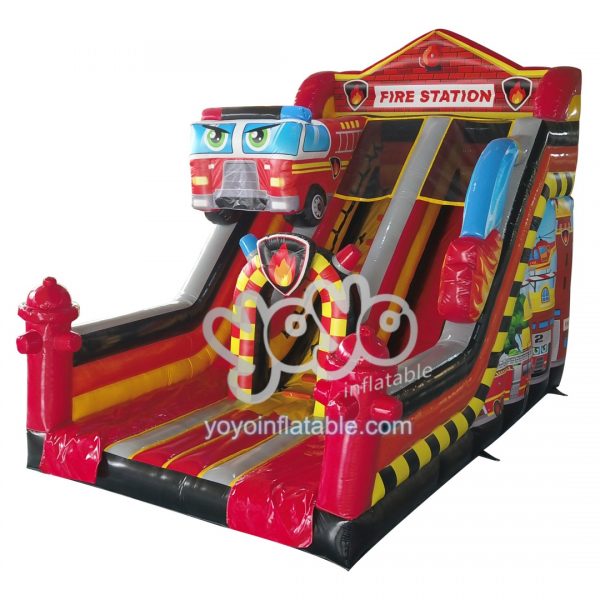 Fire Station Commercial Dry Inflatable Slide YY-SL250619