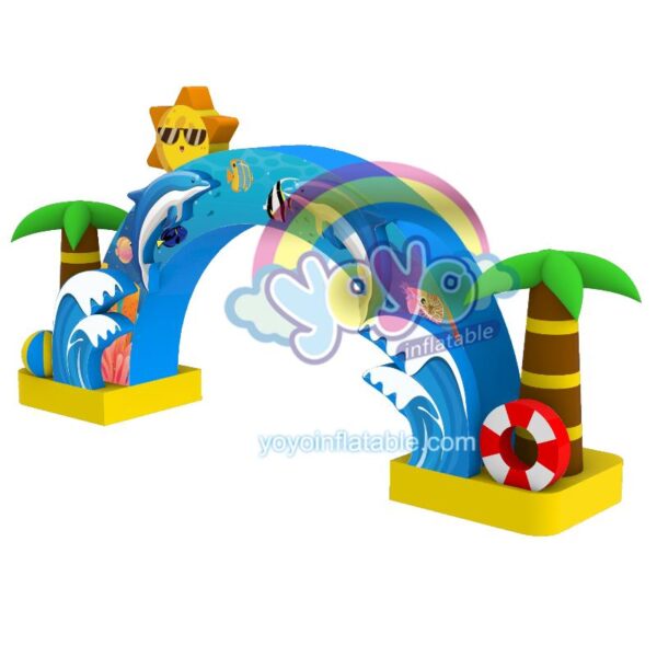 Summer Ocean Beach Big Entrance Inflatable Arch YY-AR250504 (1)