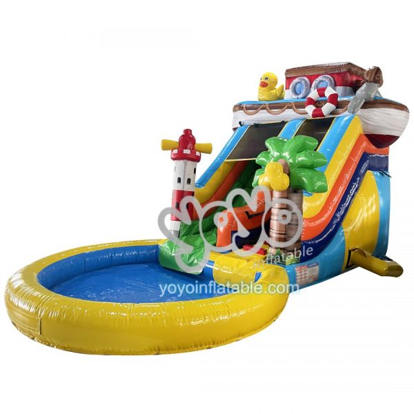 Captain Duck Commercial Small Inflatable Water Slide YY-WSL250441