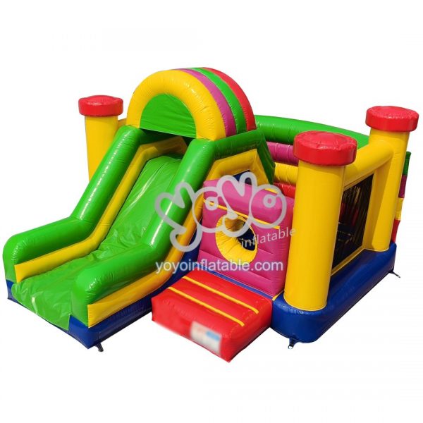 Rainbow Colors Inflatable Dry Combo Bounce House YY-CO250435 (1)