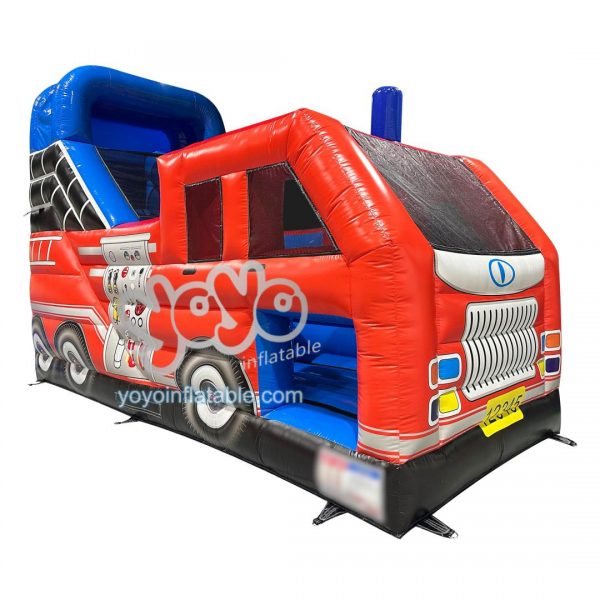 Fire Truck Commercial Inflatable Dry Slide YY-SL250620 (1)