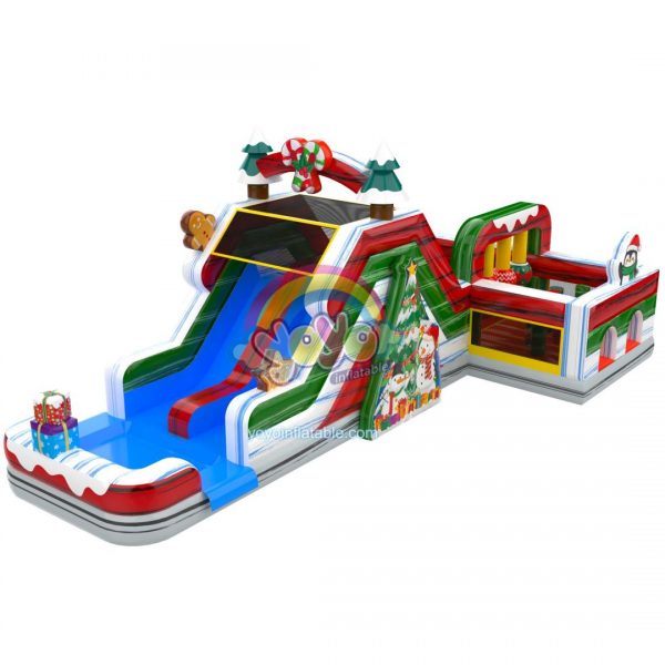 Christmas Marble Water Inflatable Obstacle Course YY-OB260138 (1)