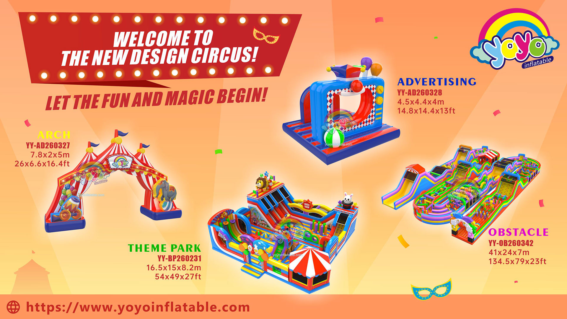 new design circus inflatables collection 260325 - YOYO inflatable